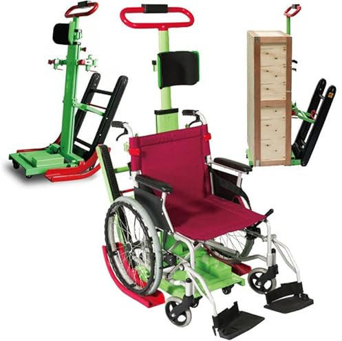 GplHAIN Carretillas De Mano EléCtricas para Subir Escaleras, (Se Puede Colocar En Una Silla Ruedas), Motor Sin Escobillas Sin Mantenimiento, Carga MáXima 169 Kg, (Escaleras Arriba/Abajo)