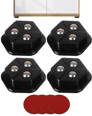Ruedas Adhesivas,Ruedas Adhesivas,Juego de 4 ruedas giratorias - Resbalador robusto del aparato, ruedas lisas de la bola del rodillo rotación de 360 grados para los electrodomésticos de cocina
