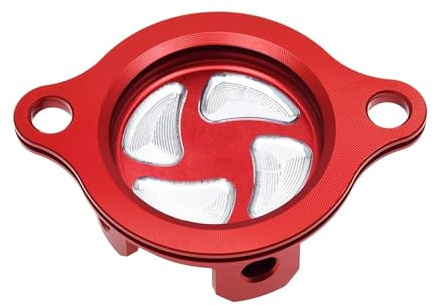 Kompatibel med Motocross CRF 250 2010-2018 CRF250R CRF450R 2009-2016 CRF450 2009-2018 CNC aluminiummotor Röd oljefilterlock