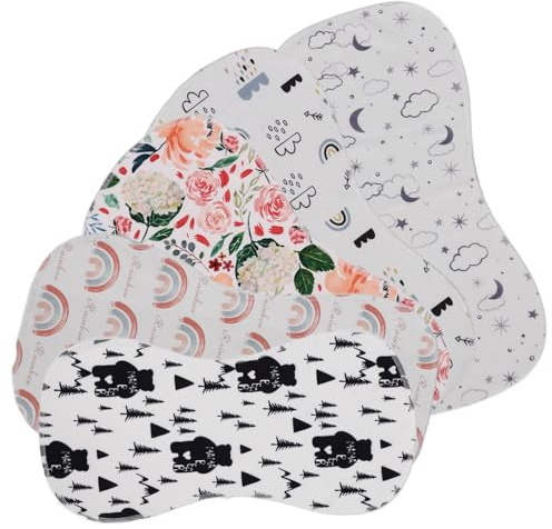 CLISPEED 5 piezas Paños de Algodón para Niña Recién Nacido Baberos y Toallas Eructar Suaves Absorbentes para Cuidado Infantil Color Aleatorio Color Aleatorio