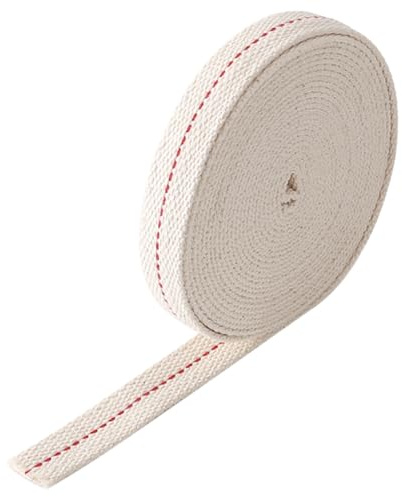 Fsahiuf 10 m veke för oljelampor, 12 mm oljeljusveke av bomull med brandhand stormlykta, för fotogenlampor, lampveke, glasfiberveke