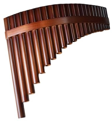 Strumento flauto di Pan professionale marrone(G tone,Left)