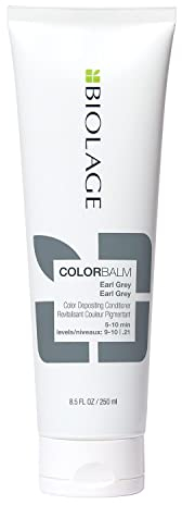 Biolage Farbgebender Conditioner für einen grau-silbrigen Farbton in blondem Haar, Mehr Brillanz und frische Farbe, ColorBalm Earl Grey, 1 x 250ml