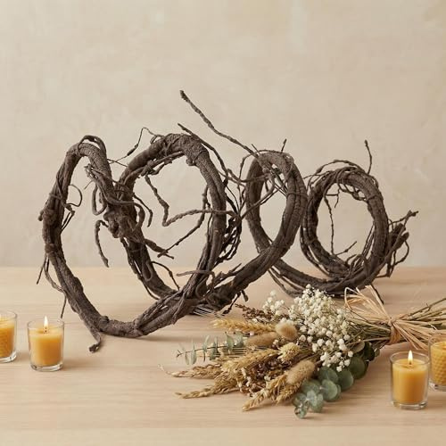 118/300cm Wall Hanging Artificial Cherry Blossom Tree Branches Fake Cane Vines Reptile Plants Grapevine Garland Liana Twigs Wreath for Garden Outdoor Wedding X'Mas Ceiling Decoration (Large)