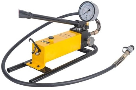 Pompa idraulica manuale CP-700D, pompa idraulica a pedale, pompa idraulica ad altissima pressione SUNBING (Color : CP-700D manual pump+meter)