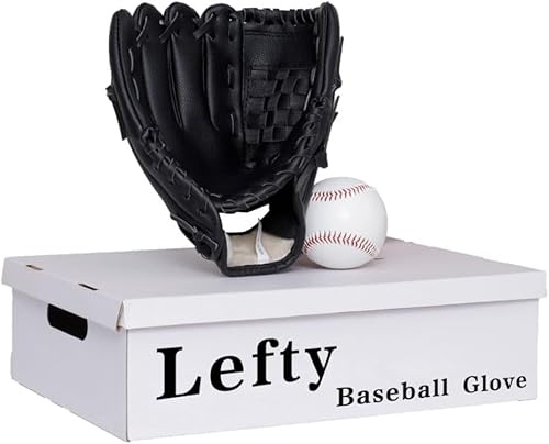 Urby Guanto da baseball per mancini, guanto a T per mancini, solo lancio per mano sinistra. Guanti da baseball per giovani e ragazzi.
