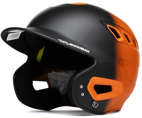 Boombah DEFCON Metallic Fade Batting Helmet NOSCAE Black/Metallic Orange - Size Junior 6 1/4 - 7