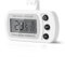 AiQlnu Kühlschrank Thermometer, Magnetische Digitale Gefrierschrank Thermometer, Küchenthermometer mit Haken LCD Display Lesen Max Min Funktion, für Zuhause, Restaurants, Bars, Cafés (Weiß)
