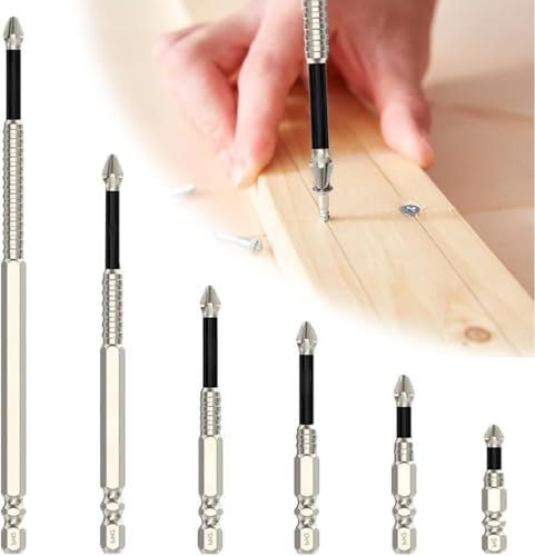 6Pcs High-Magnetic Screwdriver Drill Bit Set, Strong Magnetic Anti-Slip Durability Screwdriver Set, Electric Precision Anti Impact High Hardness Drill Bit (1 Set)