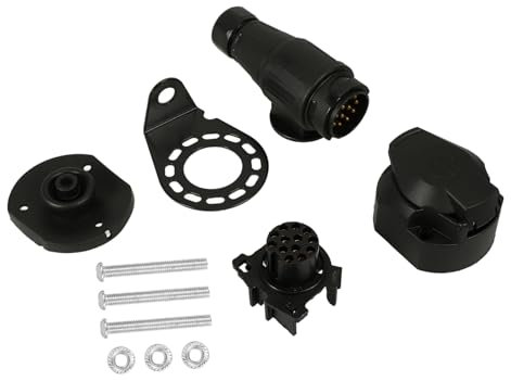 Alipis Kit De Enchufe para Remolque Conector De Núcleos Accesorio De Montaje De Alta Resistencia para RV Coche Adaptador para Remolque