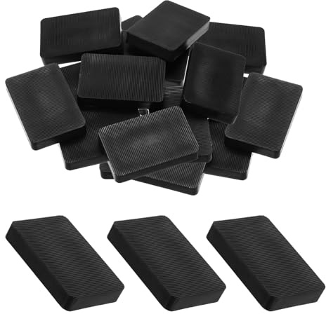 Distanziatori in Plastica, 30 Pezzi Distanziatori di Telai di Finestre Set, 60 x 40 x 10 mm Spessore Per Mobili, Distanziatori per Telaio in Plastica, per Armadi, Soffitti, Pavimenti(Nero)