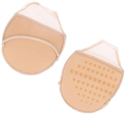 Healifty 3 Pairs High Heel Forefoot Cushions Open Toed Invisible Sponge Pads for Shoes Breathable Elastic Ball of Foot Protectors Slip Resistant Khaki Inserts