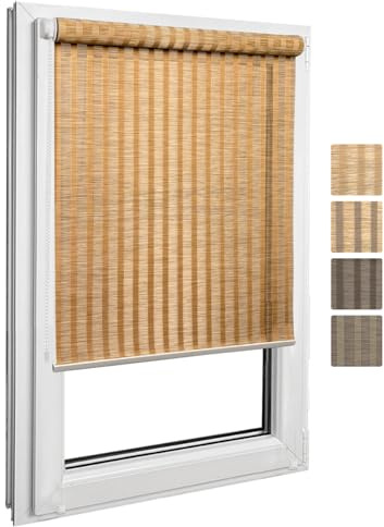 Home Vision Store Enrouleur Bali sans perçage sur Mesure Hauteur 120–220 cm | Largeur 30–129 cm , Store intérieur tamisant décoratif style naturel moderne, effet bambou 4 Couleurs
