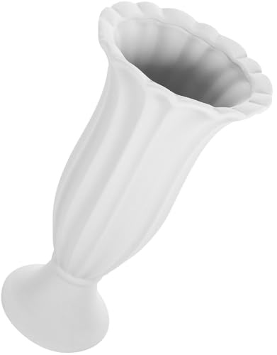 FIXOSHEE Vase de Cimetière Céramique Style Colonne Romaine Grand Format Vase Funéraire Stable pour Fleurs Artificielles ou Fraîches Décoration Commémorative pour Tombe et Espace