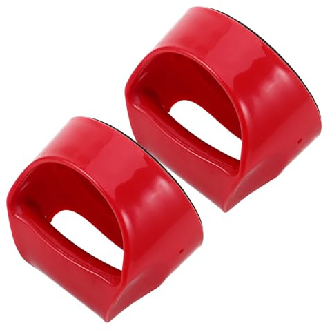 SUPVOX Lot de 2 Outils de Bloc de Gravure en Plastique 100mm Poignée Rouge et Velours Noir – Baren pour Impression Bloc, Linogravure et Scrapbooking – Fournitures Précises