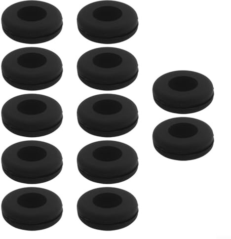 Gdfnmogo Lot de 12 amortisseurs de vibrations en silicone pour raquette de tennis - Absorbant les chocs pour réduire les vibrations et améliorer le confort - Noir