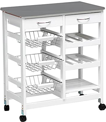 Kit Closet 7040028011 - Carro de cocina completo, inox/blanco, 76 x 37 x 67