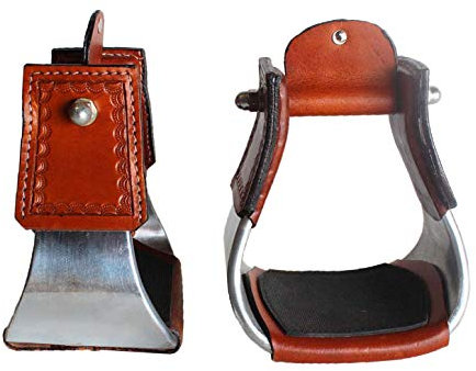 Pferd Sattel SS Western Steigbügel Paar 7,6 cm Hals 10,2 cm Tread 51133tn