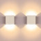 UPFORU 2 Pcs Modern Wash Lights, Aluminum Up and Down Indoor Lamp, 6W 3000K LED Wall Sconce, Suitable for Living Room, Bedroom and Hallway, Warm White, 3.9×3.8×2