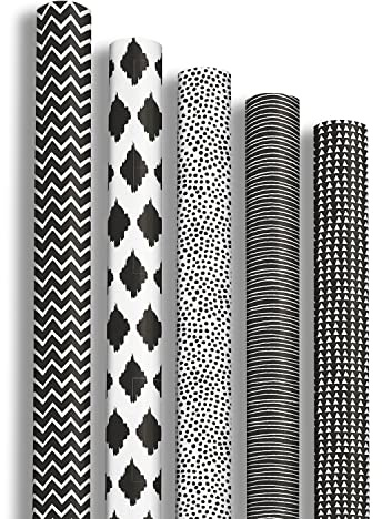 Clairefontaine 211416AMZC – Caja de 12 rollos de papel de regalo de Alianza, 2 m x 0 m70, diseños surtidos 60 g