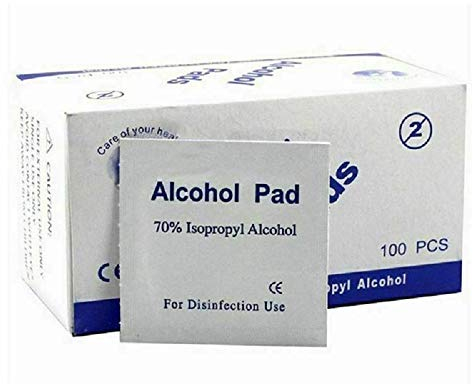 Ynr 70% Alcohol Pre-inyección Isopropílico Toallitas - Individualmente Envuelto Primeros Auxilios Piel Limpieza Fácil de Tirar Bolsita Toallitas - 300PCS