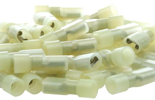 Yellow Female Spade Connector 12-10 AWG/Gauge Disconnect Crimp Terminals