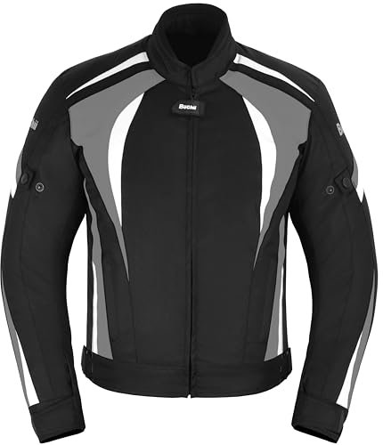 Büchii - Chaqueta textil de motocicleta para hombre, impermeable, para todo tipo de clima, para aventura, turismo y carreras, chaqueta blindada aprobada por la CE