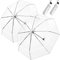 Hestya 2 Pcs Clear Umbrella 38.6'' Transparent Umbrella See Through Folding Wedding Supplies for Bride Groom Guest Photographer Windproof Rainproof Travel Wedding Parasol for Party