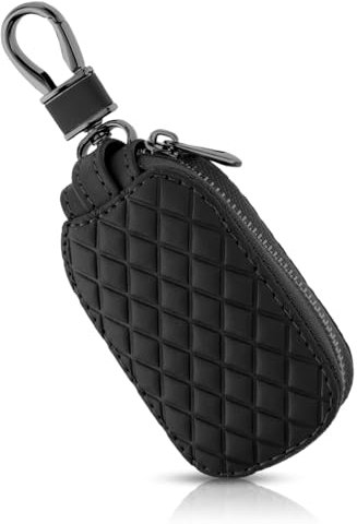 TIESOME Portachiavi per Auto, Custodia per chiave auto in vera pelle Portafoglio Chiavi Stile Vintage Sacchetto Chiave per Uomo Pelle Universale Portachiavi Auto Borsa