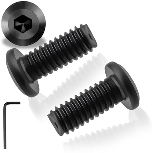 Pyroclasia 25 Stk M6X16mm Flachkopfschrauben M6 Schrauben Schwarz Edelstahlschrauben 304 Innensechskant Flachkopf Vollgewinde Linsenkopfschrauben mit Innensechskantschlüssel für Industriemaschinen
