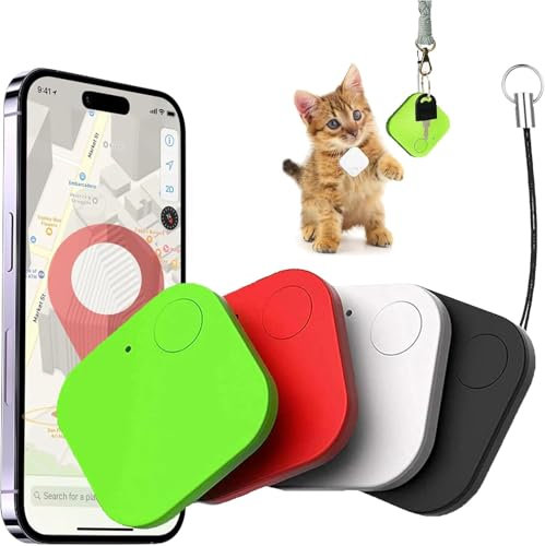 Key Finder, Bluetooth Tracker (4 Pack). Smart Tag Air Tag Anti-Lost Item Finders for Keys, Wallet, Luggage, Pets, Kids, APP Control Compatible with iOS and Android