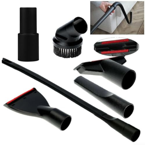 Kit d'accessoires d'aspirateur de 35 mm avec suceur plat flexible pour les coins, brosse ronde douce pour dépoussiérage, tête de nettoyage de canapé pour la maison et la voiture