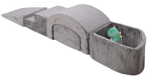 Yanmis Secure Connection Juguetes de Escalada para Niños Pequeños, Bloques de Interior, Equipo de Juego con Espuma Suave para Construcción, Juego Versátil Que Incluye Cuadrado, Escalera, Piscina de