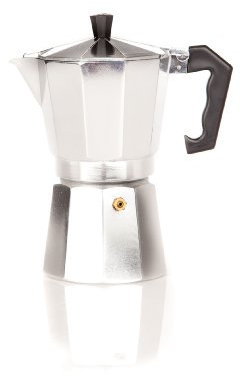 ALZA Basic - Cafetera Italiana de 9 Tazas, 450ml, Aluminio, Mango Ergonómico, Cocina de Gas, Eléctrica y Vitro, Sistema Moka, Sabores Inigualables