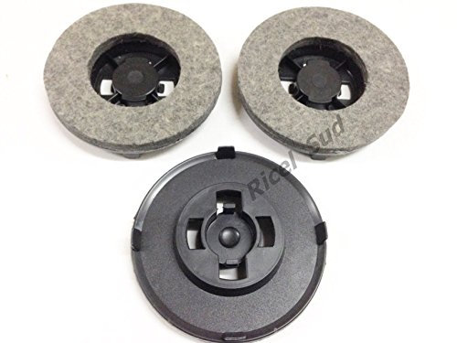 SPAZZOLE CON FELTRO UNIVERSALI PER LUCIDATRICE 3 PZ CON MOLLETTE DI FISSAGGIO