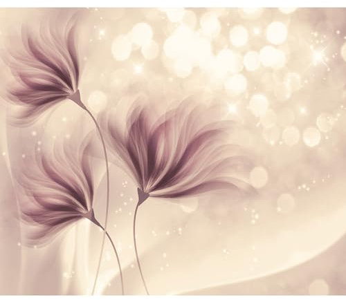 decomonkey Fototapete Blumen Abstrakt 400x280 cm XL Design Tapete Fototapeten Vlies Tapeten Vliestapete Wandtapete moderne Wandbild Wand Schlafzimmer Wohnzimmer Lilien