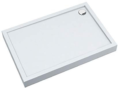 Sellon24® Duschtasse Duschwanne Acrylwanne Acrylschürze Stabilsound® inkl. Träger 12cm70x120x12