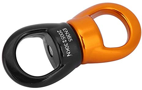 Alomejor Swing 360 ° Rotator Outdoor und Indoor Sicherheit Swivel Connector Kletter Seil Drehbar Anschluss für Klettern Antenne Tanz Hängematte und Swing