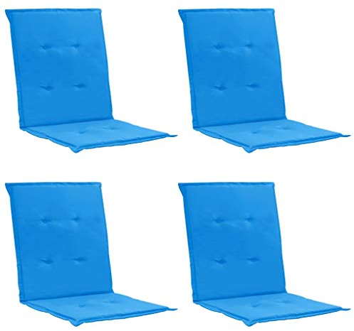 vidaXL Gartenstuhlauflagen für Niedriglehner 4 STK. Blau 100x50x3 cm