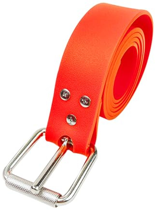Sea frogs Ceinture de poids pour plongée libre Marseillaise en caoutchouc de qualité supérieure avec boucle à dégagement rapide 135 cm (orange)