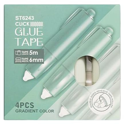 Applicatore Di Nastro Adesivo Doppia Faccia | 4 Pezzi Di Dispensatore Adesivo Retrattile | Nastro Per Scrapbooking,Per Progetti Fai Da Te Carta Cartolina Foto Diario Arte