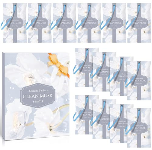 Scent-Hi Sachet Parfumé Armoire Musc Propre, 14 Sachets