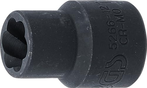 BGS 5266-12 | Twist Socket (Spiral Profile) / Screw Extractor | 12.5 mm (1/2) Drive | 12 mm