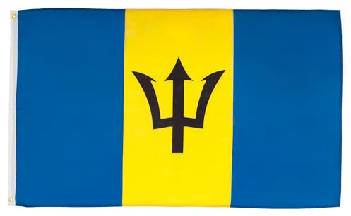 BANDIERA BARBADOS 150x90cm - GRAN BANDIERA BARBADIANA 90 x 150 cm Poliestere leggero - Bandiere - AZ FLAG