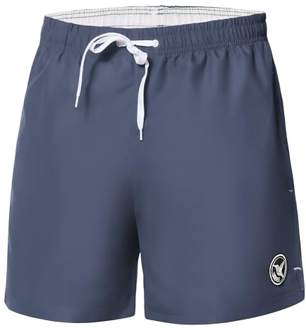 Ladeheid Bañador Hombre Short Deportivo de Baño con Forro Interior de Malla, Secado Rápido, Cintura con Cordón y Bolsillos, Cómodo para Playa, Piscina o Gimnasio LA40-198
