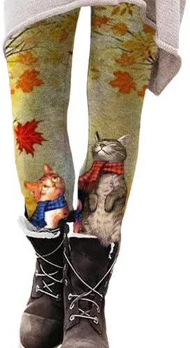 Yeehliny Leggings Damen - Winter Warme Lange Leggings Winterhose Freizeithosen Joginghose Yogahose Strumpfhose Schlankheitshose