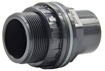 PVC tankgenomföring för regnsoler/behållare | självhäftande hylsa och yttre gänga | PN 10 | (Ø50/63 mm x 2 tum)