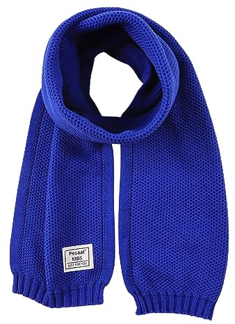 Varm fleece halsduk för baby barn vinter rund halsduk av plysch tjock slinga halsduk flicka pojkar tubhalsduk för 1–10 år, Kungsblå, 4-12 Jahre