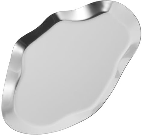 Cabilock Plateau Inox Pour Bijoux Plateau De Rangement Pour Bagues Et Colliers Présentoir Décoratif Pour Chambre