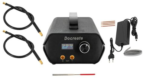 Punktschweißgerät Tragbare Punktschweißmaschine mit LCD-Anzeige, Schweißgeräte mit Farad-Kondensatoren, für den Schweißbereich von 0,1-0,3mm Vernickelten Stahlbändern Geeignet